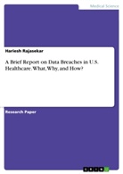 Hariesh Rajasekar - A Brief Report on Data Breaches in U.S. Healthcare. What, Why, and How?