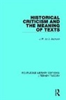 J. R. De J. Jackson - Historical Criticism and the Meaning of Texts