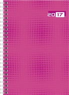 Buchkalender futura 2 Wire-O pink 2017
