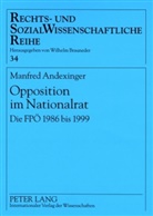 Manfred Andexinger - Opposition im Nationalrat