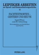 Irmhild Barz, Ulla Fix - Fachtextsorten - gestern und heute