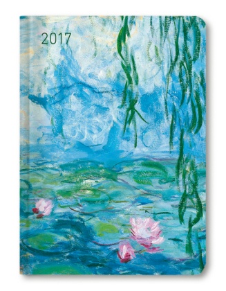 Alpha Edition, Claude Monet - Ladytimer Monet 2017 - A6 Terminkalender. Kalendarium mit 1 Woche auf 2 Seiten