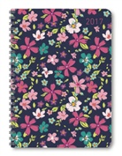 ALPHA EDITION - Ladytimer Ringbuch Flower Fabric 2017 - A5