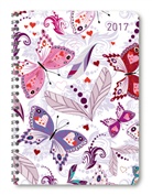 ALPHA EDITION - Ladytimer Ringbuch Butterflies 2017 - A5
