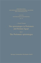 J David Thomas, J. David Thomas - The epistrategos in Ptolemaic and Roman Egypt