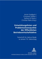 Stefano Di Pietro, Stefano Di Pietro u a, Arnim Goldbach, Stefano Di Pietro, Christian Rahe, Christiane Söffker - Entwicklungslinien und Problemschwerpunkte der Öffentlichen Betriebswirtschaftslehre