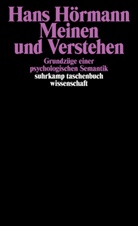 Hans Hörmann - Meinen und Verstehen
