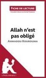 lePetitLittéraire, lePetitLittéraire fr, lePetitLittéraire. fr, Daphn Troniseck, Daphné Troniseck - Allah n'est pas obligé d'Ahmadou Kourouma (Fiche de lecture)