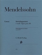 Felix Mendelssohn Bartholdy, Felix Mendelssohn-Bartholdy, Ernst Herttrich - Felix Mendelssohn Bartholdy - Streichquartett f-moll op. post. 80