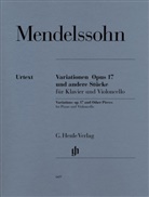 Felix Mendelssohn Bartholdy, Felix Mendelssohn-Bartholdy, Rudolf Elvers, Ernst-Günter Heinemann - Felix Mendelssohn Bartholdy - Variationen op. 17 und andere Stücke für Klavier und Violoncello