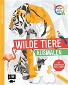 Edition Michael Fischer - Tierisch geometrisch - Malen nach Zahlen: Wilde Tiere ausmalen