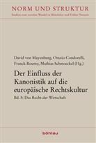 Orazio Condorelli, David Von Mayenburg, David Mayenburg u a, Franck Roumy, Mathia Schmoeckel, Mathias Schmoeckel... - Der Einfluss der Kanonistik auf die europäische Rechtskultur - 5: Der Einfluss der Kanonistik auf die europäische Rechtskultur; .