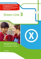 Kathry Harper, Kathryn Harper, Caroly Jones, Carolyn Jones, Jon u a Marks, Harald Weisshaar - Green Line, Neue Ausgabe für Gymnasien (2014) - 3: Green Line 3 - Workbook Extra für Einsteiger in Klasse 7 mit Audio-CDs