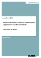 Anne-Katrin Bilik - Sexueller Missbrauch an Schutzbefohlenen. Allgemeines und Einzelfallhilfe