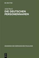 Adolf Bach - Die deutschen Personennamen