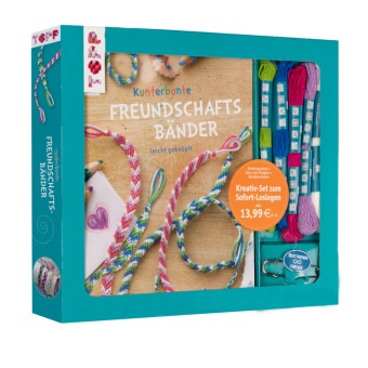 Sophie Engel, Heik Roland, Heike Roland, Stefani Thomas, Stefanie Thomas - Kunterbunte Freundschaftsbänder leicht geknüpft, Kreativ-Set - Anleitungsbuch, Bändchenhalter und Material für bis zu 6 Freundschaftsbänder