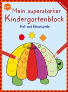 Carola Schäfer, Sabine Simon, Sabine Simon - Mein superstarker Kindergartenblock - Mal- und Rätselspiele