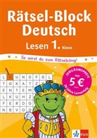 Kathrin Glasschröder - Rätsel-Block Deutsch - Lesen 1. Klasse