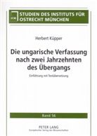 Herbert Küpper - Die ungarische Verfassung nach zwei Jahrzehnten des Übergangs