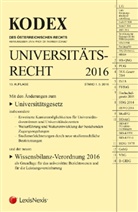Werner Doralt - KODEX Universitätsrecht 2016 (f. Österreich)
