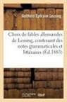 Gotthold Ephraim Lessing, Lessing-g - Choix de fables allemandes de