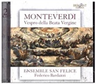 Ensemble San Felice, Claudio Monteverdi - Vespro Della Beata Vergine, 2 Audio-CDs (Livre audio)