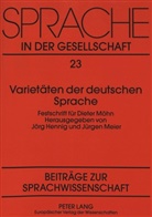 Jörg Hennig, Jürgen Meier - Varietäten der deutschen Sprache