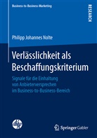 Philipp Johannes Nolte - Verlässlichkeit als Beschaffungskriterium