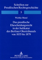 Wiebke Mund - Das preußische Ehescheidungsrecht in der Judikatur des Berliner Obertribunals von 1835 bis 1879