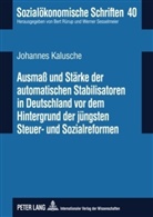 Johannes Kalusche - Ausmaß und Stärke der automatischen Stabilisatoren in Deutschland vor dem Hintergrund der jüngsten Steuer- und Sozialreformen