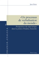 Jean Nimis - " Un processus de verbalisation du monde "