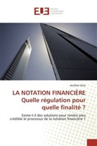 Aurélien Dulu - LA NOTATION FINANCIÈRE Quelle régulation pour quelle finalité ?