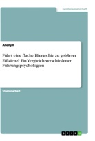 Anonym, Marcel Guntow - Führt eine flache Hierarchie zu größerer Effizienz? Ein Vergleich verschiedener Führungspsychologien