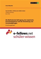 Anna Maucher - Die Methode der Befragung, der empirische Forschungsablauf und die Entstehung von Forschungsfragen