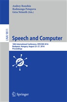 Géza Németh, Rodmong Potapova, Rodmonga Potapova, Andrey Ronzhin - Speech and Computer