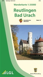 Lg - Topographische Wanderkarte Baden-Württemberg Reutlingen Bad Urach