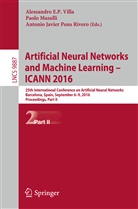 Antonio Javier Pons Rivero, Paol Masulli, Paolo Masulli, Antonio J. Pons Rivero, Antonio Javier Pons Rivero, Alessandro E. P. Villa... - Artificial Neural Networks and Machine Learning - ICANN 2016