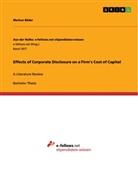 Markus Bäder - Effects of Corporate Disclosure on a Firm's Cost of Capital