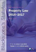 Meryl Thomas, Meryl Thomas - Blackstone''s Statutes on Property Law 2016-2017