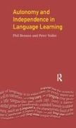 Benson, Phil Benson, Phil Voller Benson, Peter Voller, Phil Benson, … - Autonomy and Independence in Language Learning