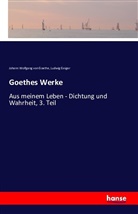 Ludwig Geiger, Johann Wolfgang vo Goethe, Johann Wolfgang von Goethe - Goethes Werke