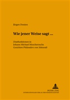 Jürgen Donien - "Wie jener Weise sagt..."