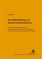 Stefan Eck, Gerald Spindler - Providerhaftung von Konzernunternehmen