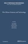 Paul Stradins, Akram Boukai, Akram (University of Michigan Boukai, Friedhelm Finger, Friedhelm (Forschungszentrum Julich GmbH) Finger, Takuya Matsui... - Film Silicon Science and Technology