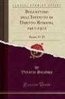 Vittorio Scialoja - Bullettino dell'Istituto di Diritto Romano, 1911-1912