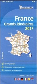 Carte nationale 726, XXX, Michelin - France Grands Itinéreaires 2017 1:1 000 000