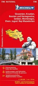 Michelin - Michelin Karte Slowenien, Kroatien, Bosnien und Herzegowina, Serbien, Montenegro, Ehem. Jugosl. Rep. Mazedonien