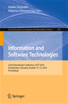 Damasevicius, Damasevicius, Robertas Damasevicius, Giedr Dregvaite, Giedre Dregvaite - Information and Software Technologies