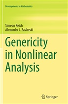 Simeo Reich, Simeon Reich, Alexander J Zaslavski, Alexander J. Zaslavski - Genericity in Nonlinear Analysis