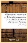 ROUX, Franck Roux - Observations polemiques sur le